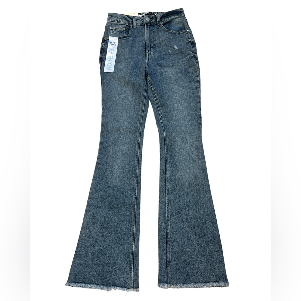 Tinseltown Junior's Hi-Rise Flare Jeans Size 1/25
